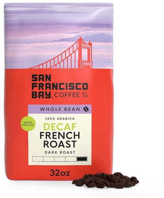 샌프란시스코베이 프렌치 로스트 홀빈 디카페인 프렌치로스트 908g, Decaf French Roast, 1개