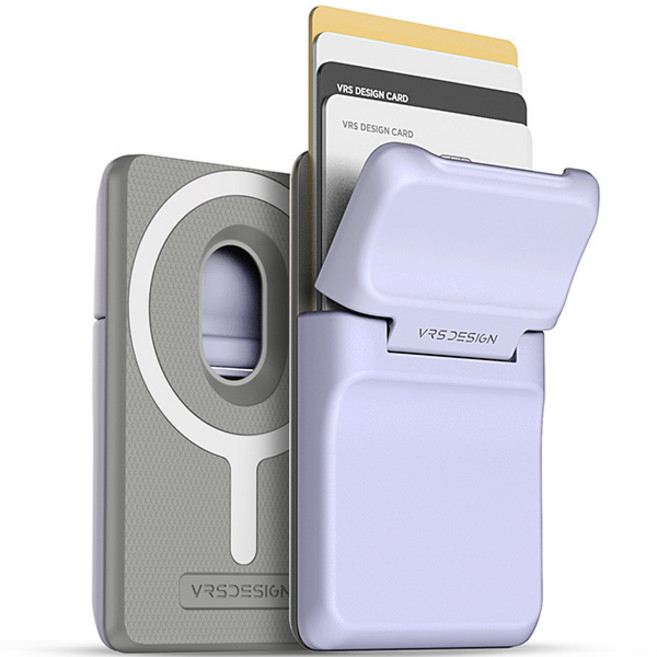 베루스 휴대폰 맥세이프 카드 지갑 케이스 부착형 4장 수납 맥플립프로, 퍼플, 1개
