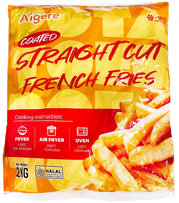 코티드 울트라 스트레이트컷 막대 감자튀김 2kg, 1개