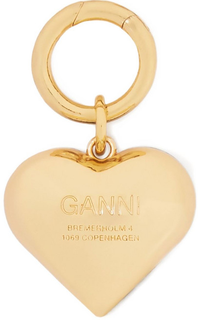 가니 하트 레오파드 프린트 키링