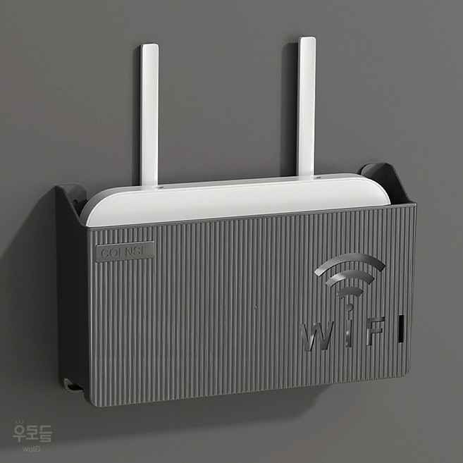 글로우 공유기 보관선반 셋톱박스정리함, 화이트