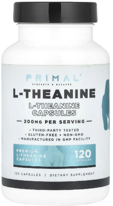 PrePrimal(프리프라이멀) l-테아닌 200mg 캡슐 120정 4개월분, 1개 - 쿠팡
