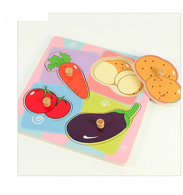 야채 꼭지퍼즐 야채퍼즐 아기 손잡이퍼즐 어린이날선물 원목그림맞추기 꼭지모양퍼즐
