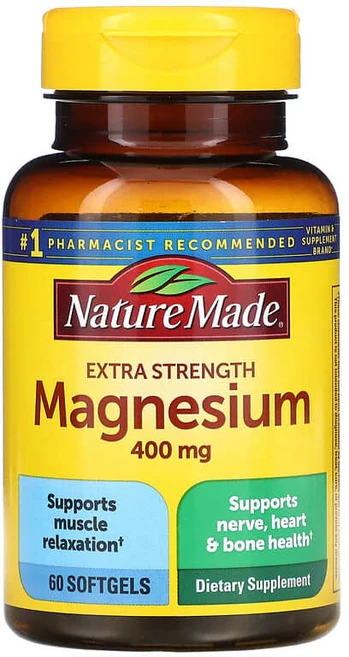 Nature Made 마그네슘 400mg 소프트젤 60정 NDM-02576, 1개 - 쿠팡
