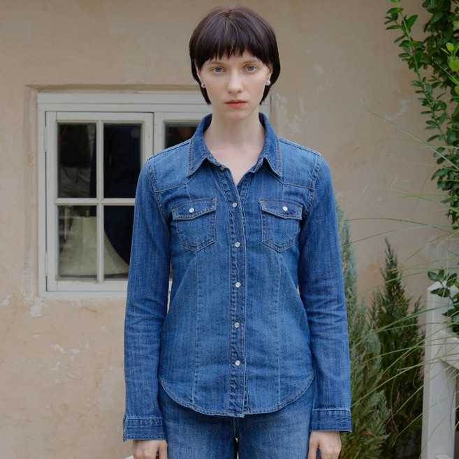 샌드워싱 슬림 데님셔츠 ST0001_c