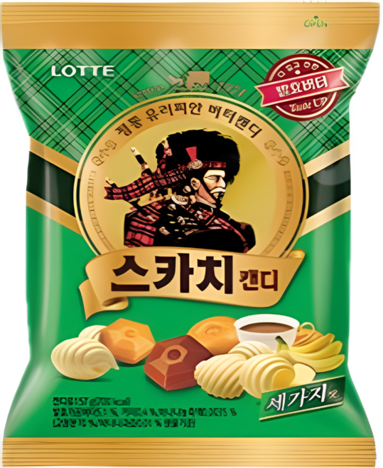 롯데제과 스카치캔디세가지맛 대용량, 317g, 4개