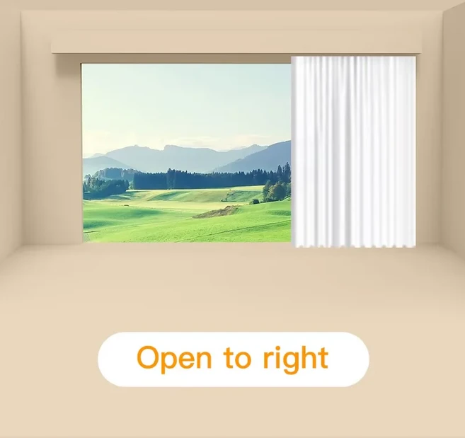 두야 DT98 미니 커튼 모터 트랙 S 웨이브 폴딩 세트 히든 맞춤형 레일 리플 폴드 로드 테이프, 03 Right Open, 06 모터 n 가이더 8.4m