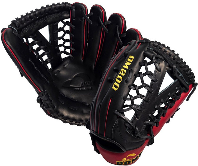 DOME 돔 야구글러브 외야수 우투용 DM200 (BK/RD), BK/RD, 1개
