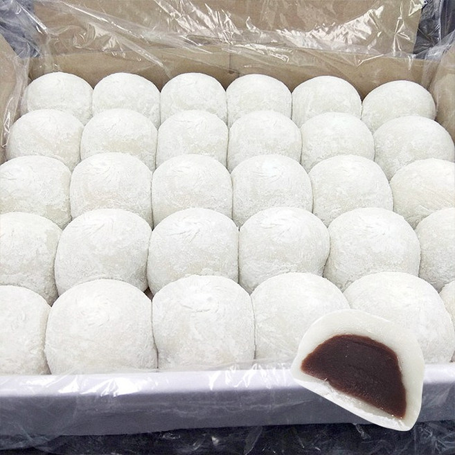 사랑방 고운앙금 단팥 찹쌀떡 60g 30개입 수능 간식 빙수토핑용, 30개