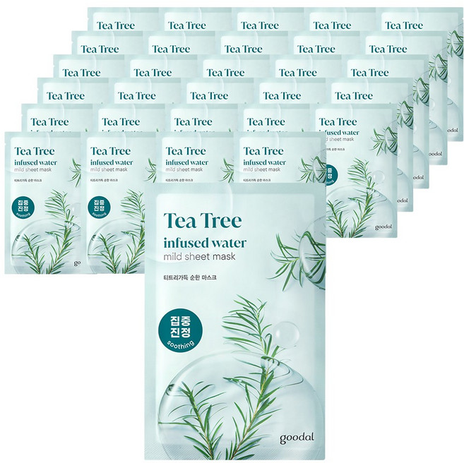 구달 순한 마스크팩 티트리, 30개, 1개입