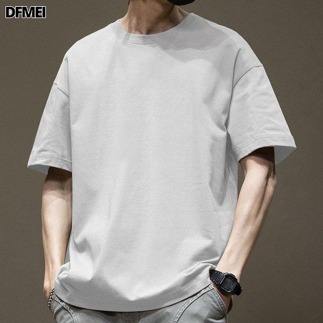 DFMEI 純棉重磅%純棉短袖t恤男新疆純棉休閒夏季時尚潮流半袖男士百