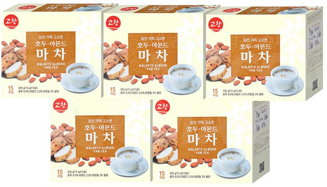 (메카몰) 고향 호두 아몬드 마차 15T, 15g, 15개입, 5개