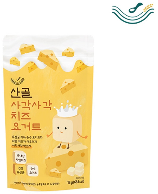 에코맘의산골이유식 산골 사각사각요거트 치즈, 6개, 15g