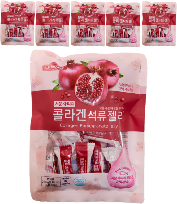 일광제과 콜라겐 석류 젤리, 6개, 250g