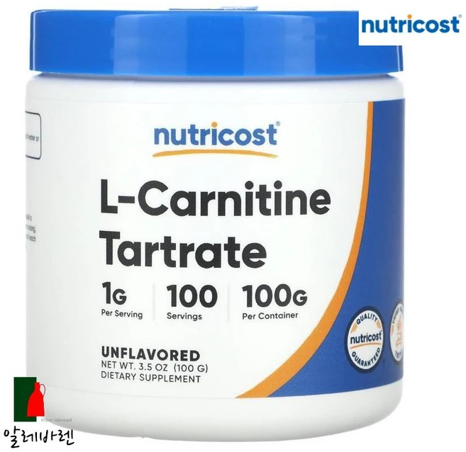 뉴트리코스트 L-카르니틴 타르타르산염 무맛, 1개, 100g - 쿠팡