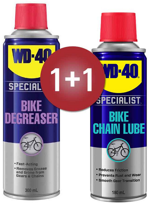 WD-40 스페셜리스트 바이크 디그리서 + 체인루브 2종 SET 구성 자전거 오일, 1세트, 300ml