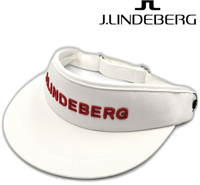 [정품] 제이린드버그 남성 바이저 골프 모자 썬캡, 화이트(GMAC08259-0000), 1개