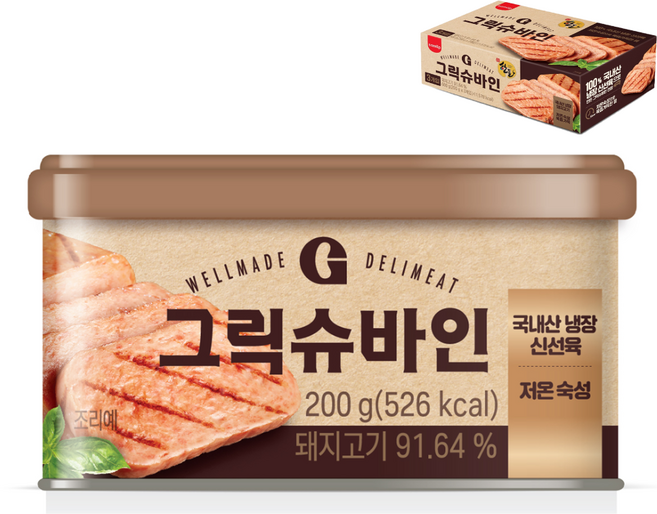 삼립 그릭슈바인 캔햄, 200g, 15개