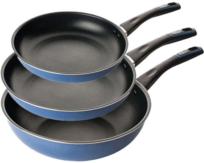도루코 퓨어 라이트 애쉬블루 인덕션 IH 팬 3종세트, 프라이팬 20cm + 28cm + 궁중팬 30cm, 1세트
