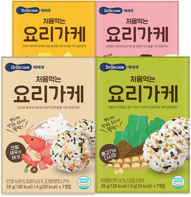 베베쿡 처음먹는 요리가케 4종, 1세트