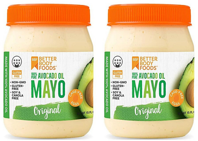 BetterBody Foods 베터바디 푸즈 오리지널 100% 퓨어 아보카도 오일 마요네즈 15oz(425g) 2팩