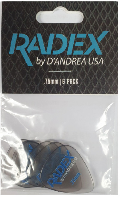 D’Andrea - Radex 351 Smoke 6 Set / 디 안드레아 피크 6개 세트 (0.75mm), 1개, *
