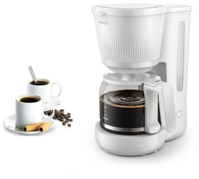 필립스 대용량 드립식 커피메이커 진한추출 아로마 트위스터 보온모드 자동절전 사무실 학교-E1, 화이트블루, 필립스 대용량 커피메이커
