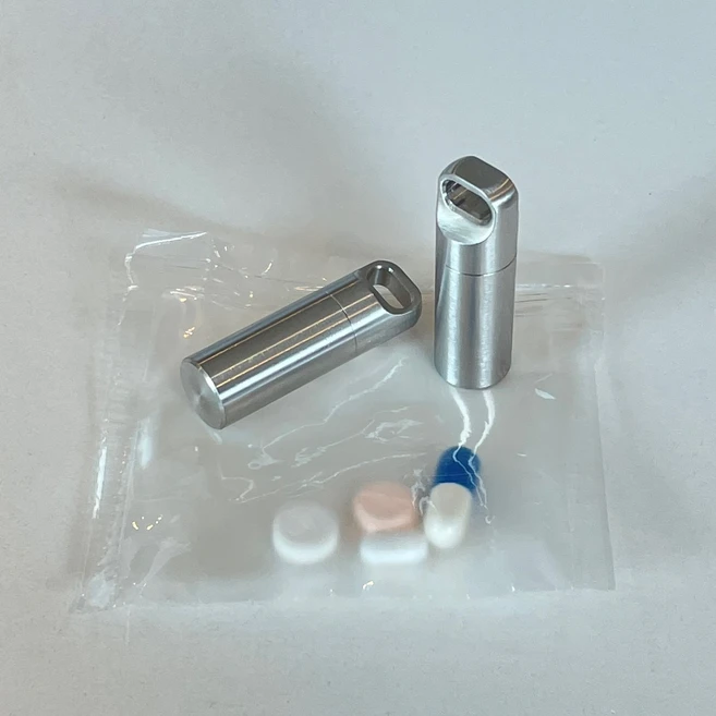 스텐 알약통 휴대용 스테인레스 약통 소형 2개 세트 - 쿠팡