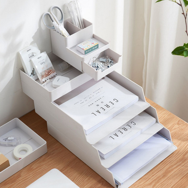 모네공간 A4 3단 데스크 서류 정리함, M