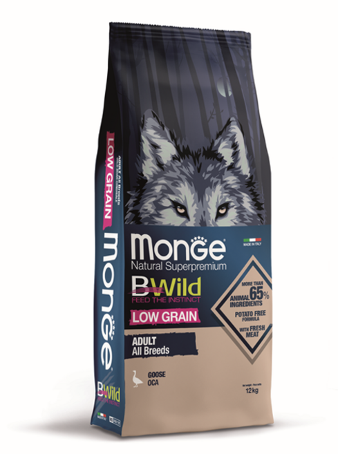 [DOG]몬지 비와일드 로우그레인 올브리드 어덜트 거위 12kg, 1개