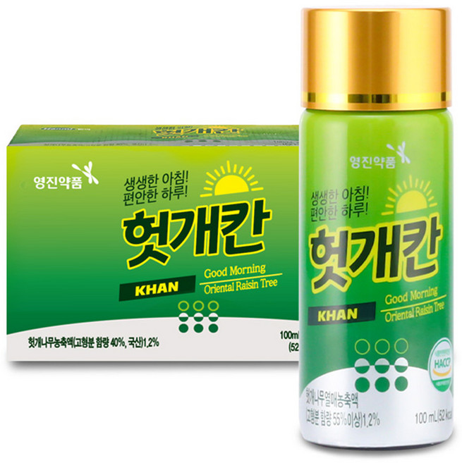 영진약품 헛개칸 숙취환 컨디션 회복 상쾌한 아침 관리, 10개, 100ml