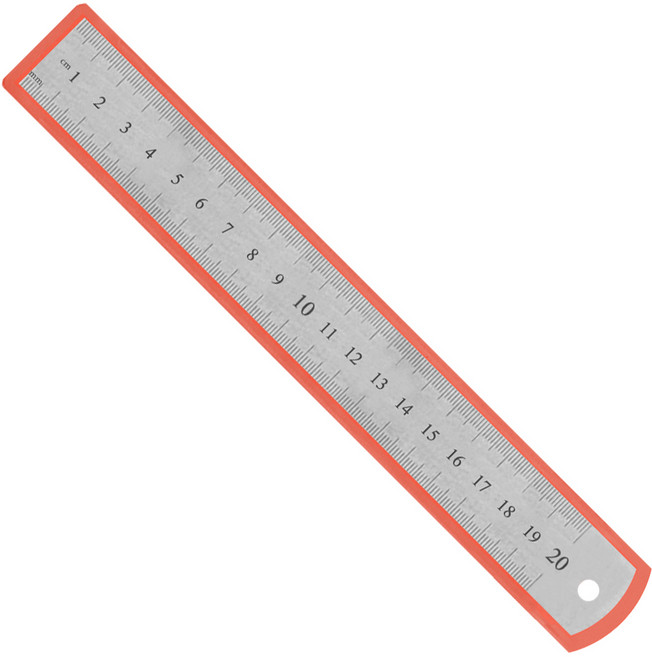 200mm 스텐 철자 직자 스틸자 A타입 20cm, 실버, 1개