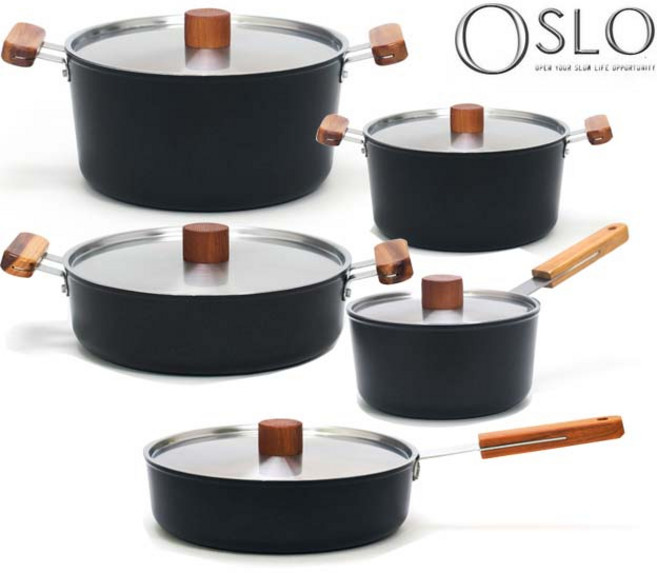 오슬로 IH 인덕션 냄비 후라이팬 세트 예쁜냄비, 3. 오슬로 양수냄비 24cm