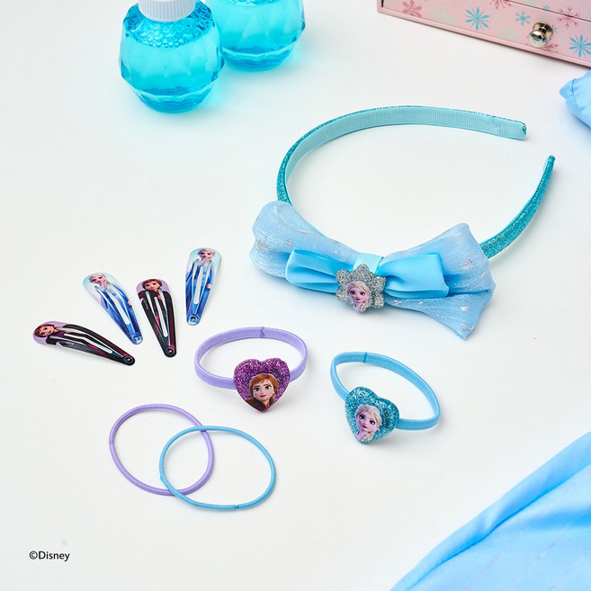 [MODERN HOUSE 중계점] 디즈니 엘사 헤어밴드 똑딱핀 세트 9P RD8125035