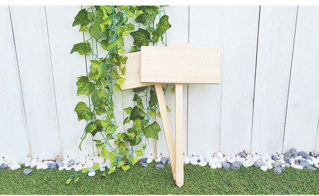 텃밭팻말 주말농장 원목소품 팻말 나무푯말 화단 화분, 내츄럴