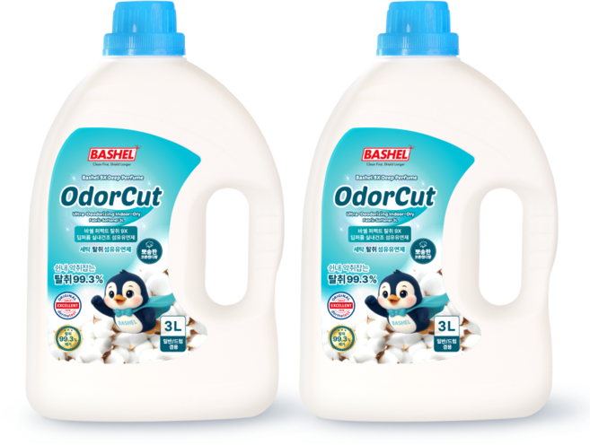 바쉘 퍼펙트 탈취 9X 딥퍼퓸 실내건조 초고농축 섬유유연제 코튼캔디, 2개, 3L