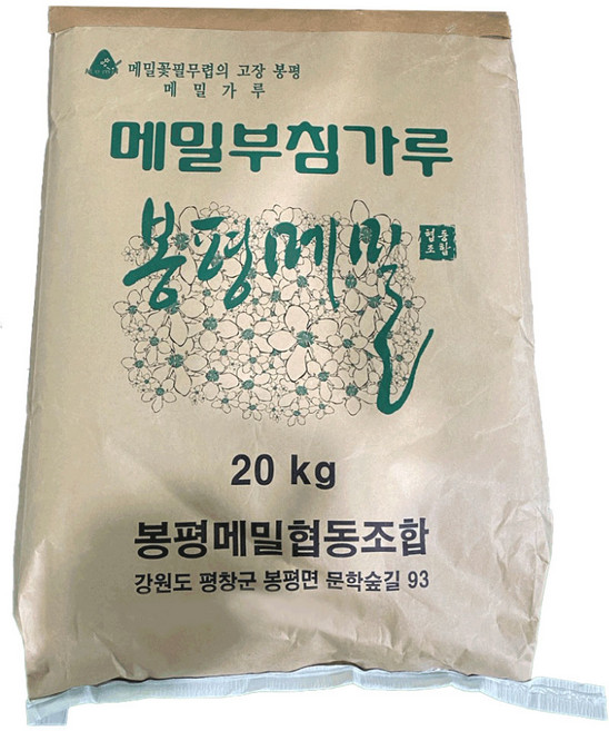 봉평 국산메밀가루 프리미엄 메밀부침가루 업소용, 1개, 20kg