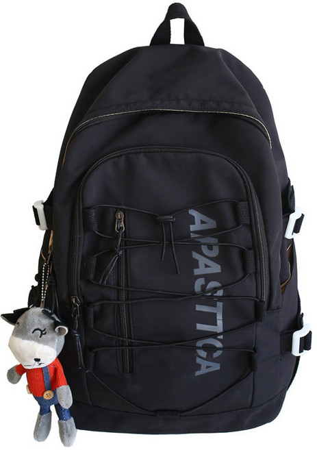 에쥬아 데일리 학생 가벼운 백팩 고등학생 무지 스트링 책가방