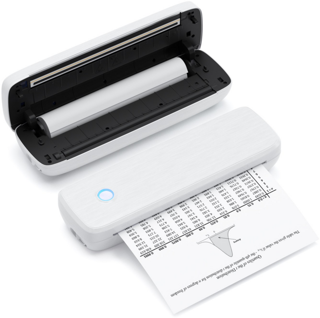 CCAGU 휴대용프린터A4 블루투스 무선 라벨프린터 잉크없는 포토프린터, 1개, A80(화이트)