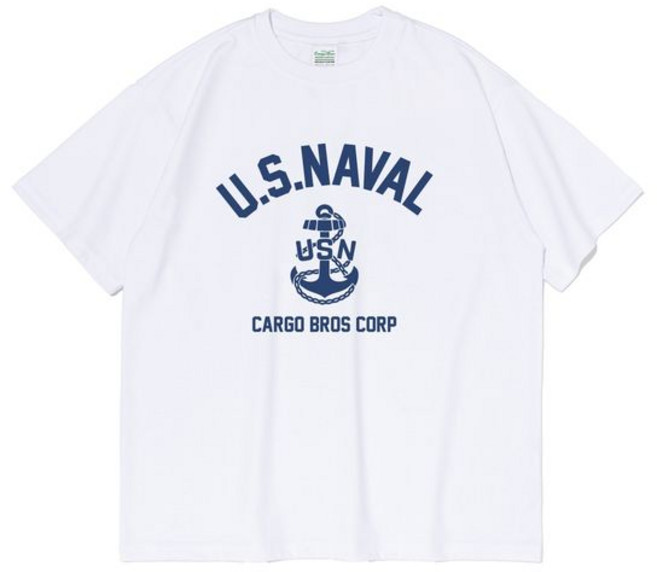 카고브로스 USN MARINE SHORT SLEEVE T-SHIRT WHITE