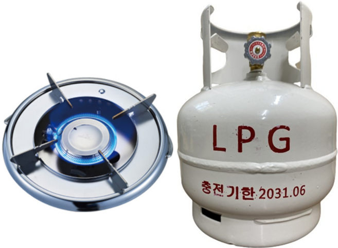 코베아 LPG 프로 해바라기 그리들 가스 버너 전용 화이트 LPG 가스통 3KG 10KG, 코베아 버너+ 화이트 가스통 3KG, 1개