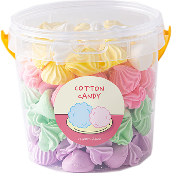 (대용량)완전 맛있는 디저트 맛집 수제 대용량 솜사탕머랭 답례품 어린이집 달콤한 솜사탕 풍미, 1개, 1.5L