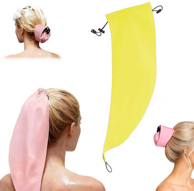 루베이 방수 샴푸캡 스타일링 보호 루트 세정 전용 샴푸 컨디셔너 십분 활용 살롱/이발소/미용실, 1개, 노란색