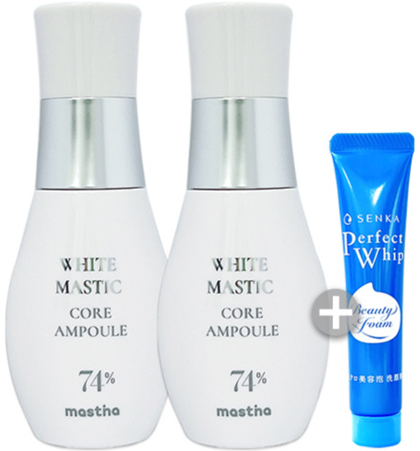 매스티나 화이트 매스틱 앰플 시즌4 코어 기미관리 최신상 30ml 2개+페이셜폼15g