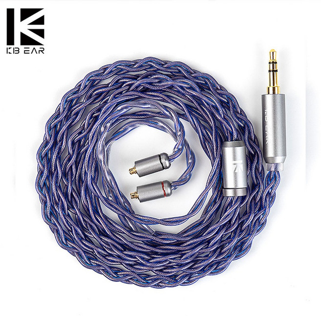 KBEAR NEON 커스텀 이어폰 케이블 MMCX 2PIN 3.5mm 4.4mm, (MMCX to 3.5mm) J094