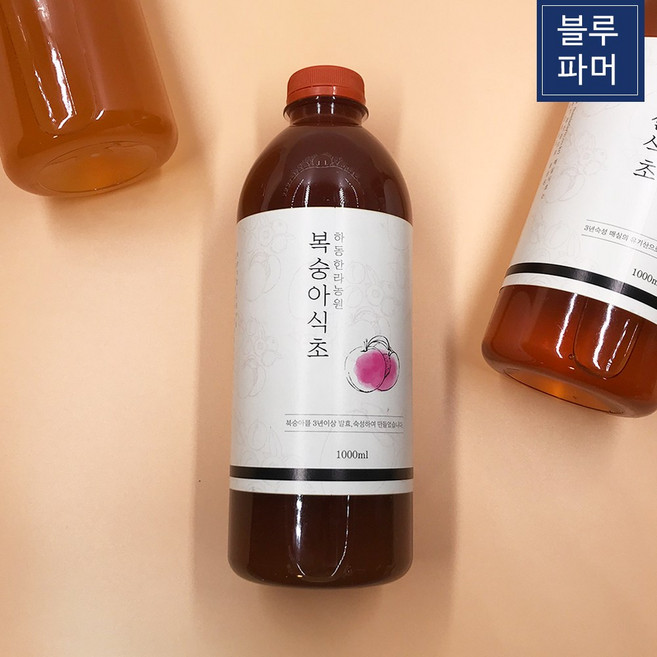 블루파머 하동 한라농원 복숭아식초 1리터/1병(직접 재배 복숭아 3년 이상 숙성), 1L, 1개