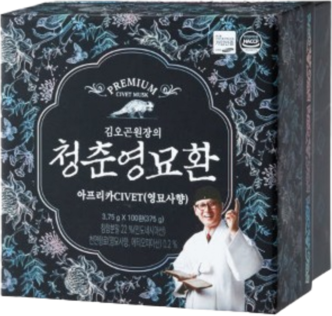 김오곤청춘영묘환, 100개, 3.75g