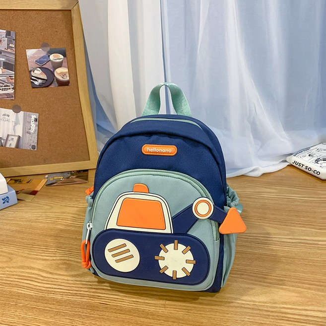 小學生雙肩包入學可愛潮搭挖掘機幼兒園書包小汽車兒童雙肩背書包