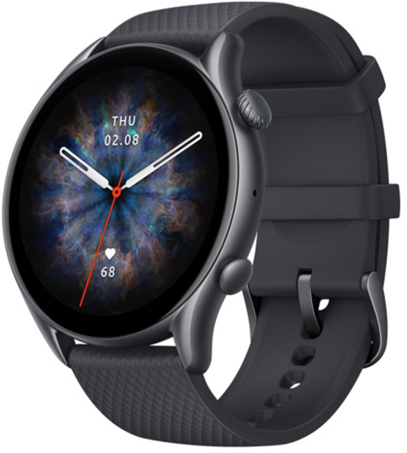 Amazfit 스마트워치 GTR 3 Pro 46mm AMOLED 150스포츠모드, Infinite Black