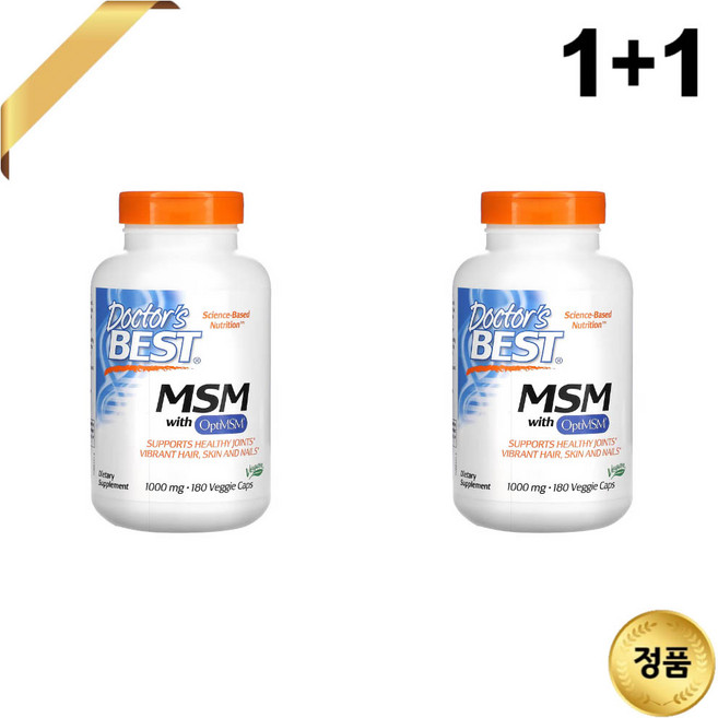 1+1 닥터스베스트 MSM 1000mg 180 베지 캡슐 미네랄 메틸술포닐메테인, 180정, 2개